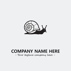 Snail illustration black and white for logo company vector image
