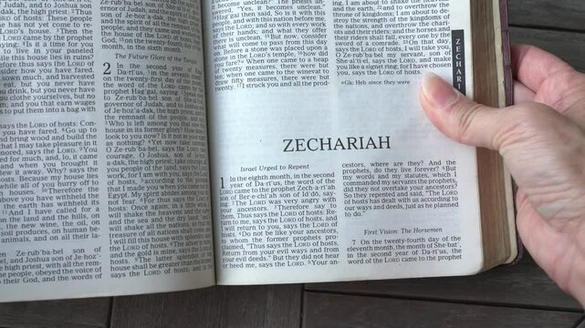The book of Zechariah in the Old Testament of the Holy Bible.
