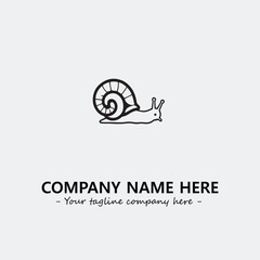 Snail illustration black and white for logo company vector image
