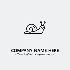 Snail illustration black and white for logo company vector image
