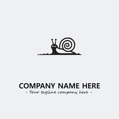Snail illustration black and white for logo company vector image
