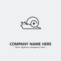 Snail illustration black and white for logo company vector image

