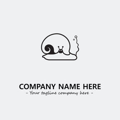 Snail illustration black and white for logo company vector image
