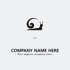 Snail illustration black and white for logo company vector image
