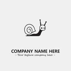 Snail illustration black and white for logo company vector image
