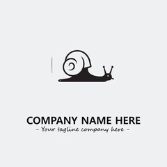 Snail illustration black and white for logo company vector image
