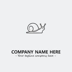Snail illustration black and white for logo company vector image
