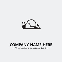 Snail illustration black and white for logo company vector image
