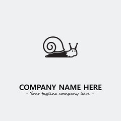 Snail illustration black and white for logo company vector image

