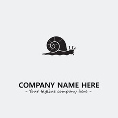 Obraz premium Snail illustration black and white for logo company vector image 