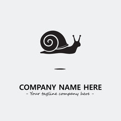 Snail illustration black and white for logo company vector image
