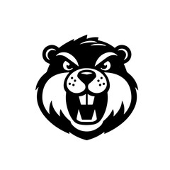 Cute Beaver Shape Logo Icon Symbol