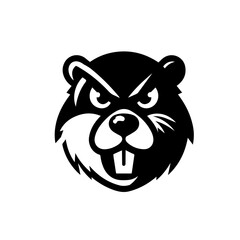 Cute Beaver Shape Logo Icon Symbol