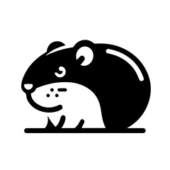 Cute Beaver Shape Logo Icon Symbol