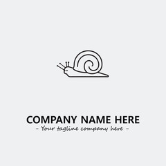 Snail illustration black and white for logo company vector image
