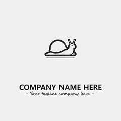 Snail illustration black and white for logo company vector image
