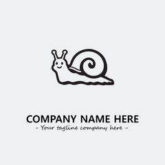 Snail illustration black and white for logo company vector image
