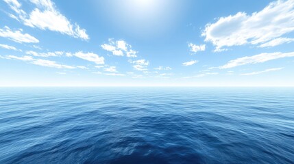 Obraz premium View of ocean from a cliff's edge showing infinite blue expanse
