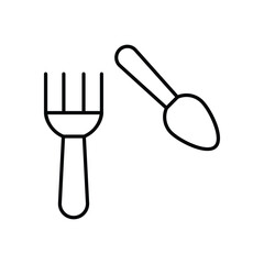 Spoon And Fork icon vector stock illustration