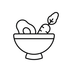 Healthy Meal Delivery icon vector stock illustration
