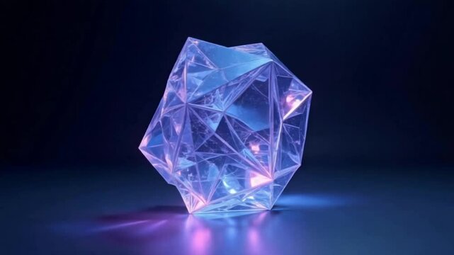 A brilliant blue topaz gemstone and a white diamond, precious jewels of luxury, shine on abstract blue and black backgrounds