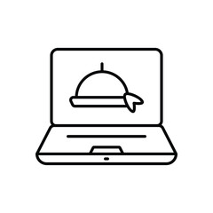 Online Food Order icon vector stock illustration