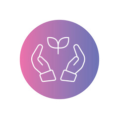 Community Gardening icon vector stock illustration