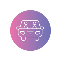 Carpooling icon vector stock illustration