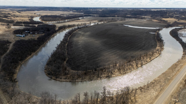 Assiniboine River In Manitoba, Canada