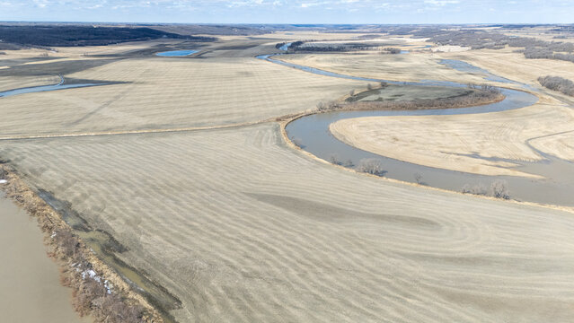 Assiniboine River In Manitoba, Canada
