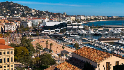 French Riviera. Boulevard de la Croisette in Cannes, Provence-Alpes-Cote d'Azur, France 25 February 2025