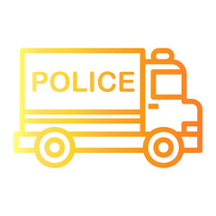 police van Line Gradient Icon