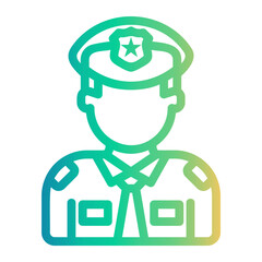 policeman Line Gradient Icon