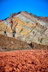Rugged Desert Mountain Layers Nevada with Clear Sky Eye-Level Perspective
