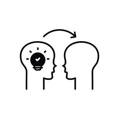 Skill Sharing icon vector stock illustration