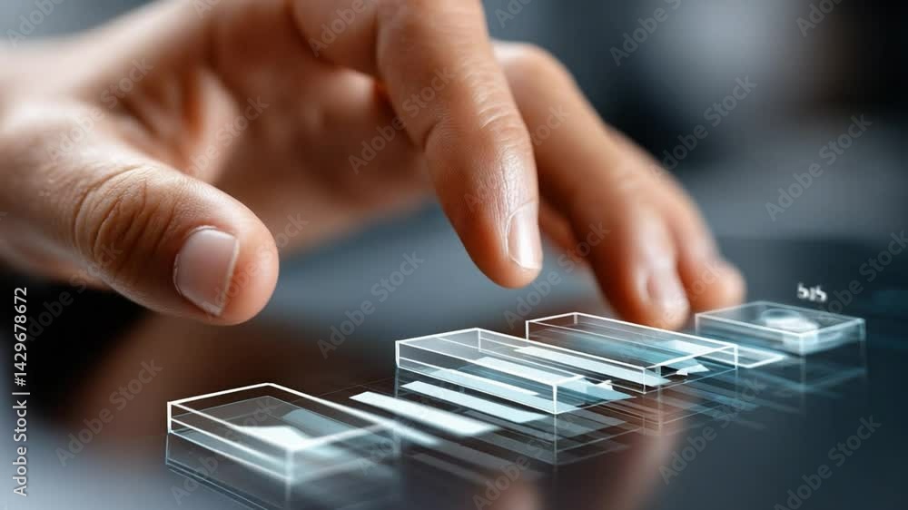 Aufkleber reaching potential: a close-up captures the dynamic of hand interacting with digital elements. metap