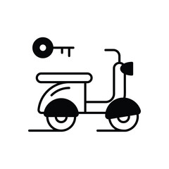 Scooter Rentals icon vector stock illustration