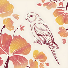 seamless background with birds