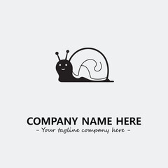 Snail illustration black and white for logo company vector image
