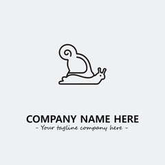 Snail illustration black and white for logo company vector image
