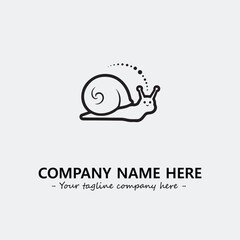 Snail illustration black and white for logo company vector image
