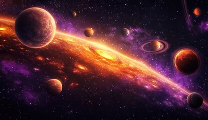 Cosmic explosion, planets collide