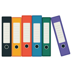 folders file documents office management isolated vector illustration on white background