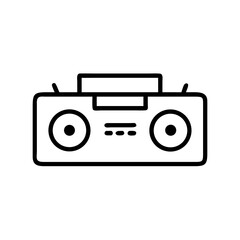 Boombox with Sound System Icon Design