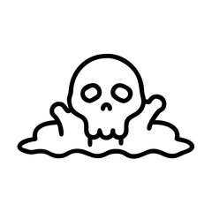 Bubbling Swamp Skull Icon Design