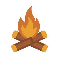 fire in a wooden box