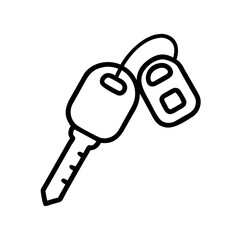 Car Key with Fob Icon Design