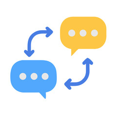 Chat Bubbles Exchanging Speech Icon Design