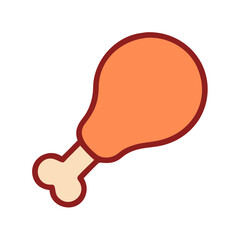 Chicken Drumstick Icon Design
