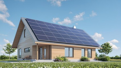 solar panels on a roof